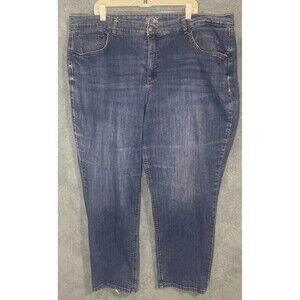 Terra & Sky Women’s Jeans 24W Blue Straight Leg Medium Wash Casual Everyday